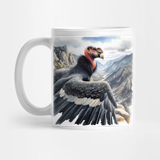 Colorful California Condor - Watercolor Bird Mug